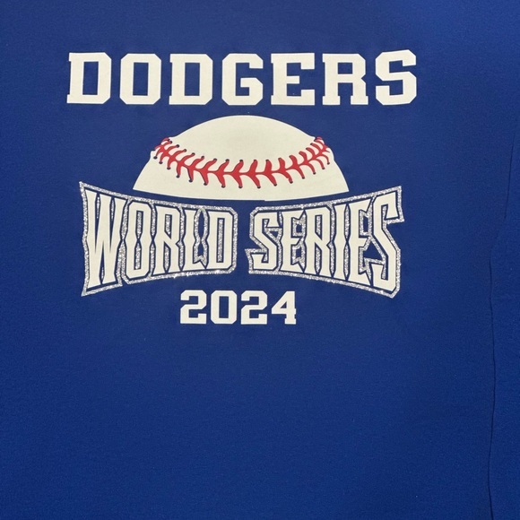 Los Angeles Dodgers Crewneck Sweater World Series 2024 Unisex Medium Blue - Picture 3 of 4
